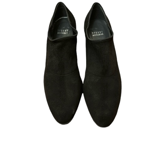 Stuart Weitzman Black Suede Ankle Booties w/2 inch heels. EUC 7.5W - Picture 2 of 7